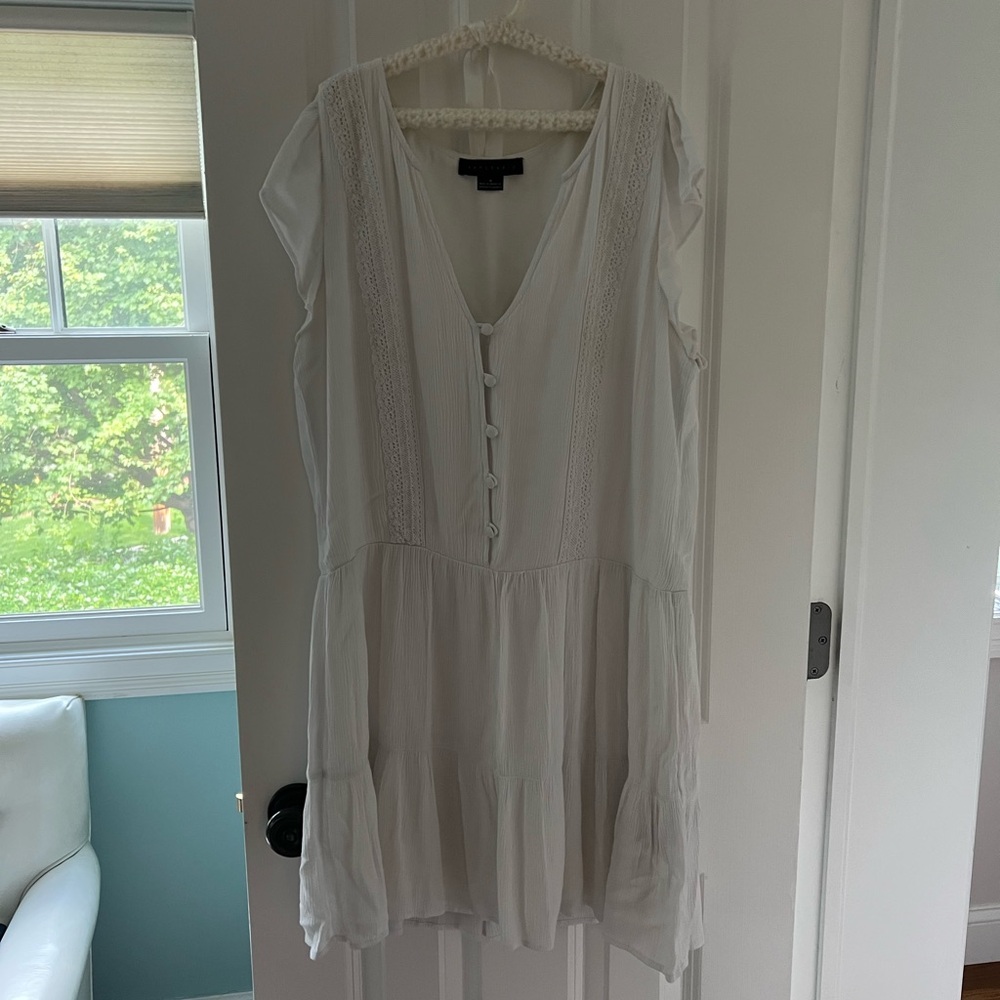 Sanctuary White Sleeveless Button-Down Dress